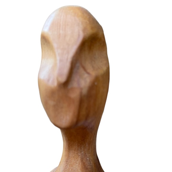Not for sale..CAROLYN RHOUDS’ hand carved wood sculpture, “Right Brain Woman” - Picture 7 of 15